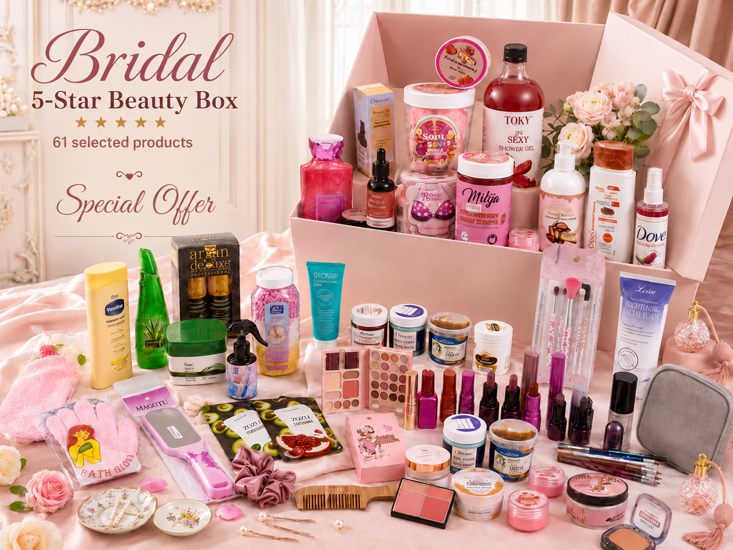 Bridal 5-Star Beauty Box With Wedding Bag